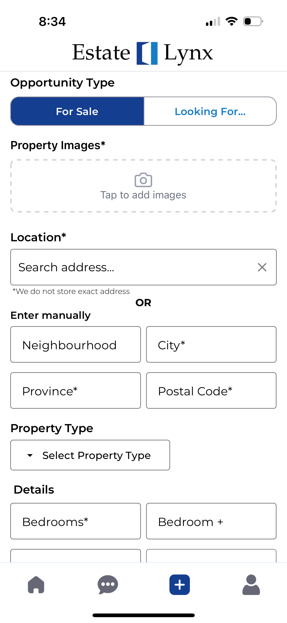 EstateLynx Post Property Screen